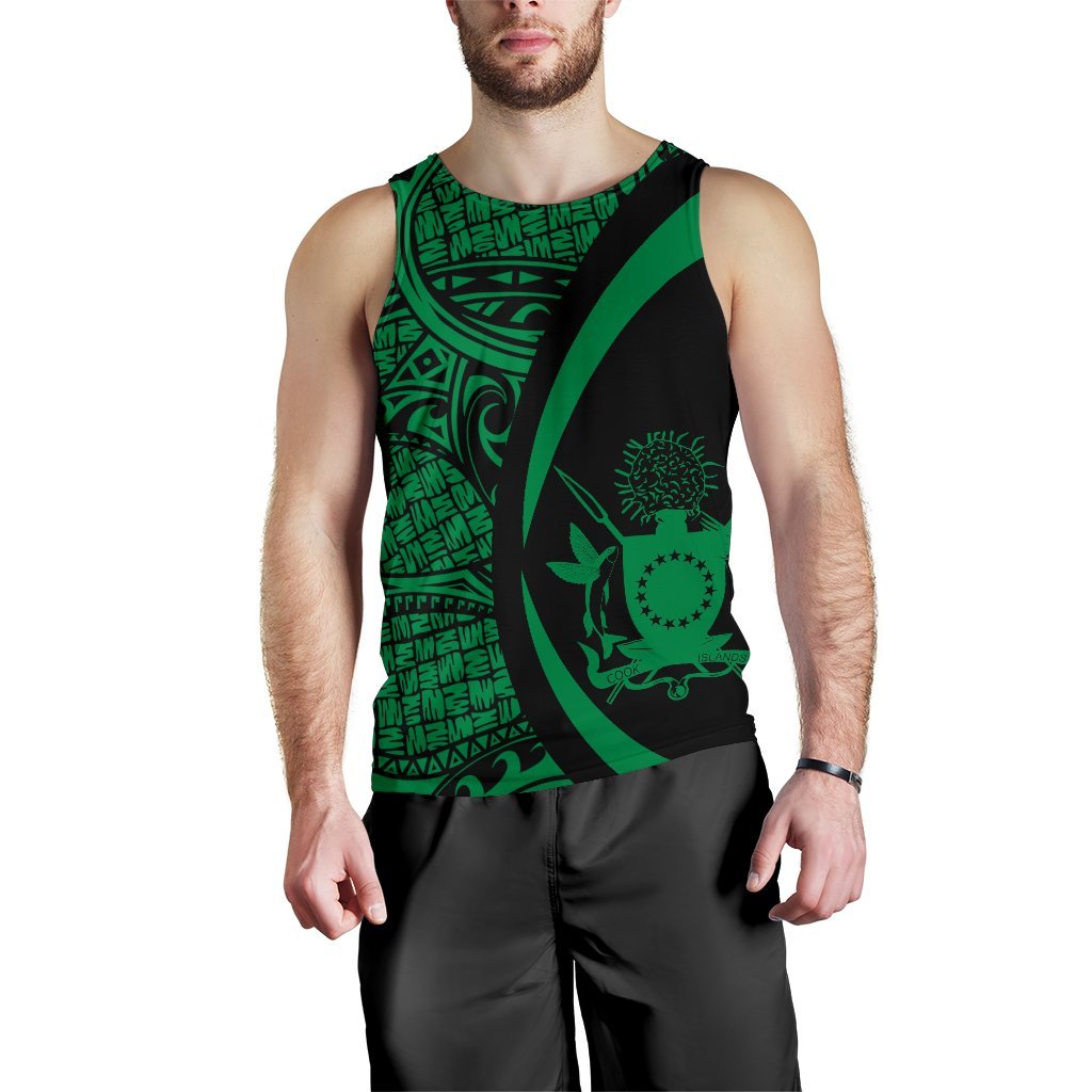 Cook Islands Polynesian Men'S Tank Top 03 Green - Polynesian Pride