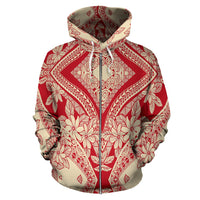 Polynesian Zip up Hoodie Tribal 16 - Polynesian Pride