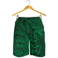 Polynesian Hawaiian Style Tribal Tattoo Green Men's Short - Polynesian Pride
