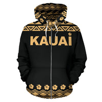 Kauai All Over Zip up Hoodie Polynesian Turtle Hoodie - Polynesian Pride