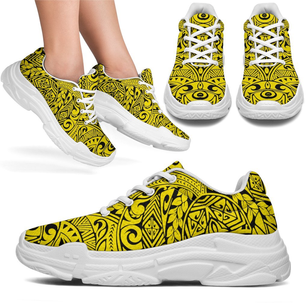 Polynesian Culture Yellow Chunky Sneakers - Polynesian Pride