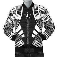Austral Islands Men Bomber Jackets - Polynesian Tattoo Black Black - Polynesian Pride