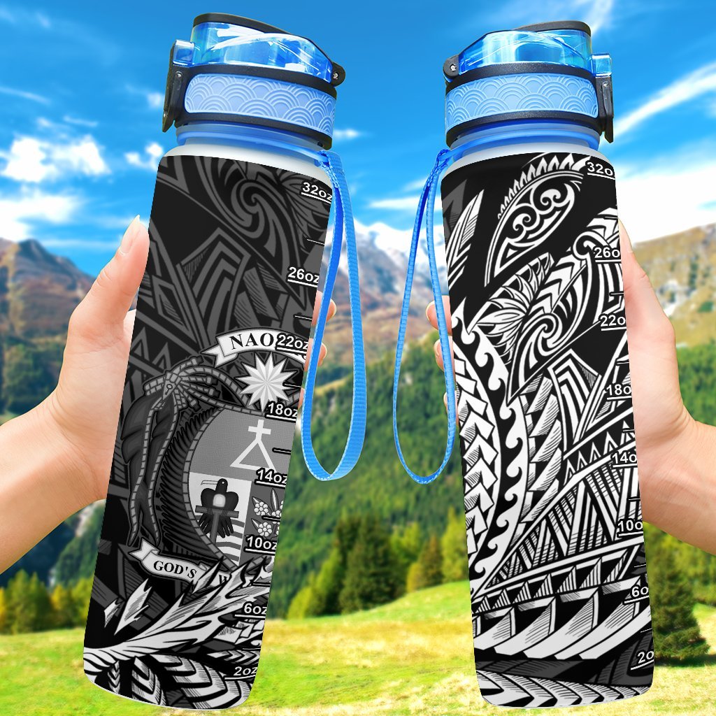 Nauru Hydro Tracking Bottle - Wings Style Hydro Tracking Bottle - Nauru 32oz Large Black - Polynesian Pride