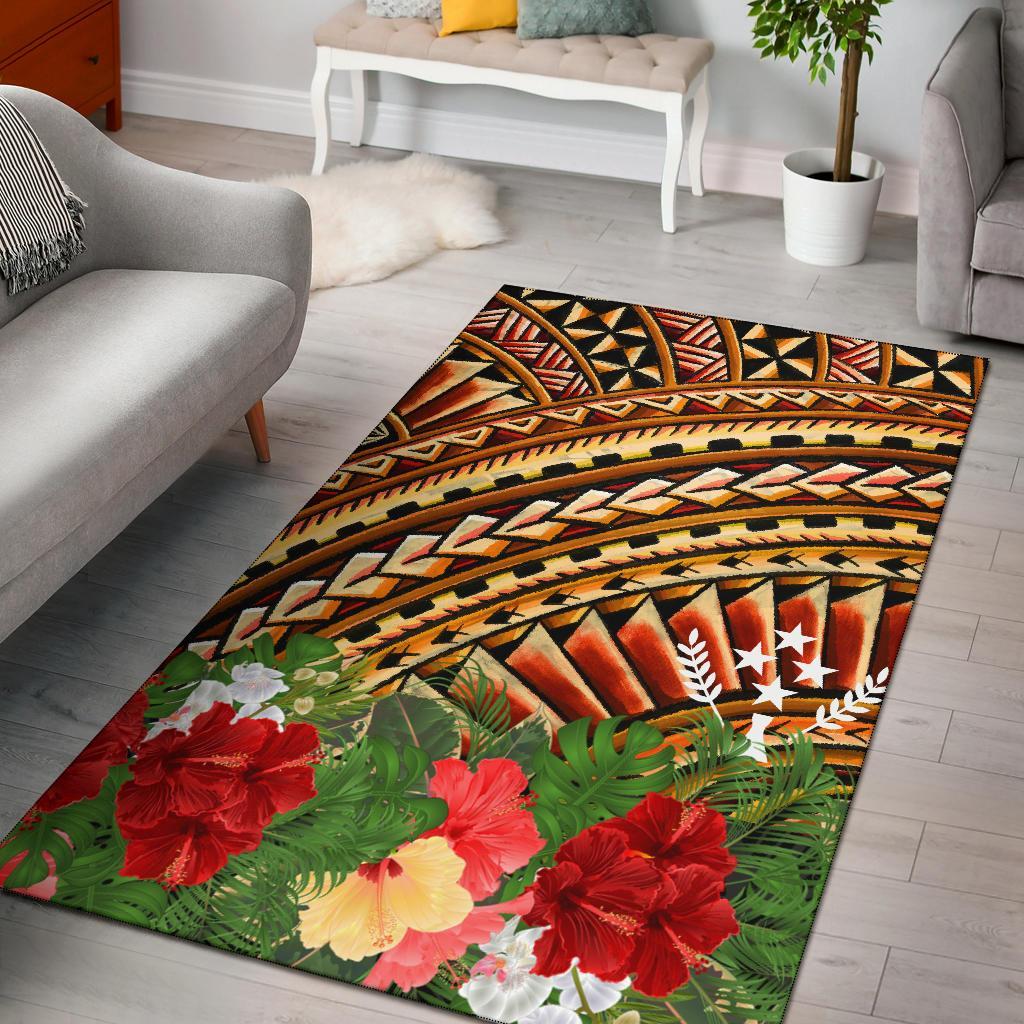 Kosrae Area Rug - Vintage Pattern GOLD - Polynesian Pride