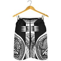 American Samoa Polynesian Men Shorts - Black Armor Tattoo - Polynesian Pride
