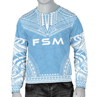 Federated States Of Micronesia Sweater - Polynesian Chief Flag Version Unisex White - Polynesian Pride