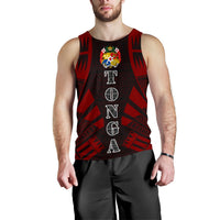 Tonga Men Tank Top - Polynesian Tattoo Red Red - Polynesian Pride