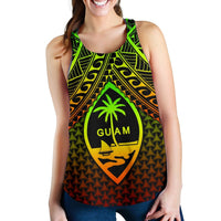 Polynesian Guam Women's Racerback Tank - Reggae Vintage Polynesian Patterns - Polynesian Pride