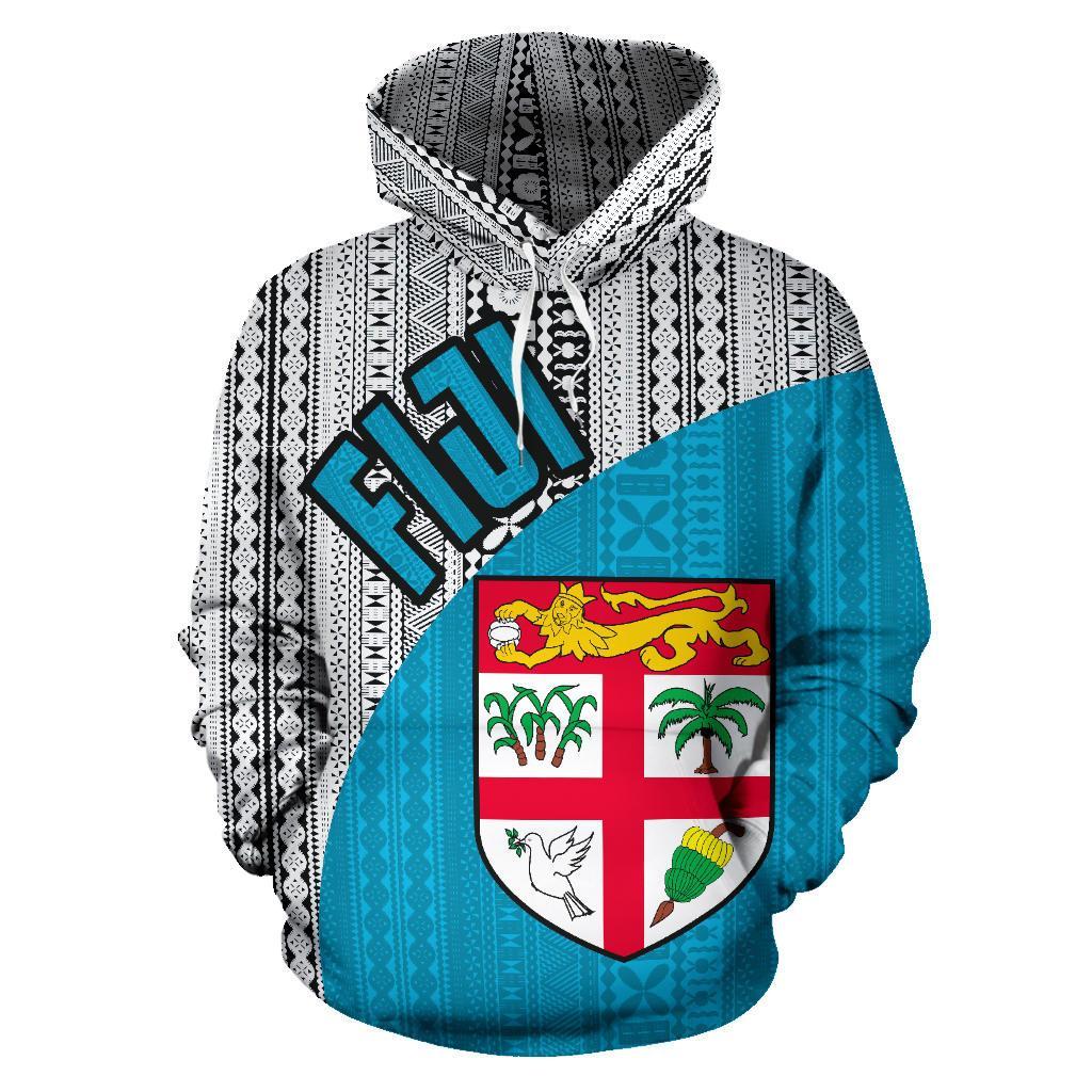 Fiji Tapa Hoodie Fiji Flag 03 - Polynesian Pride