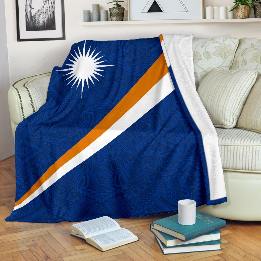 Marshall Islands Premium Blanket - Micronesia Style White - Polynesian Pride