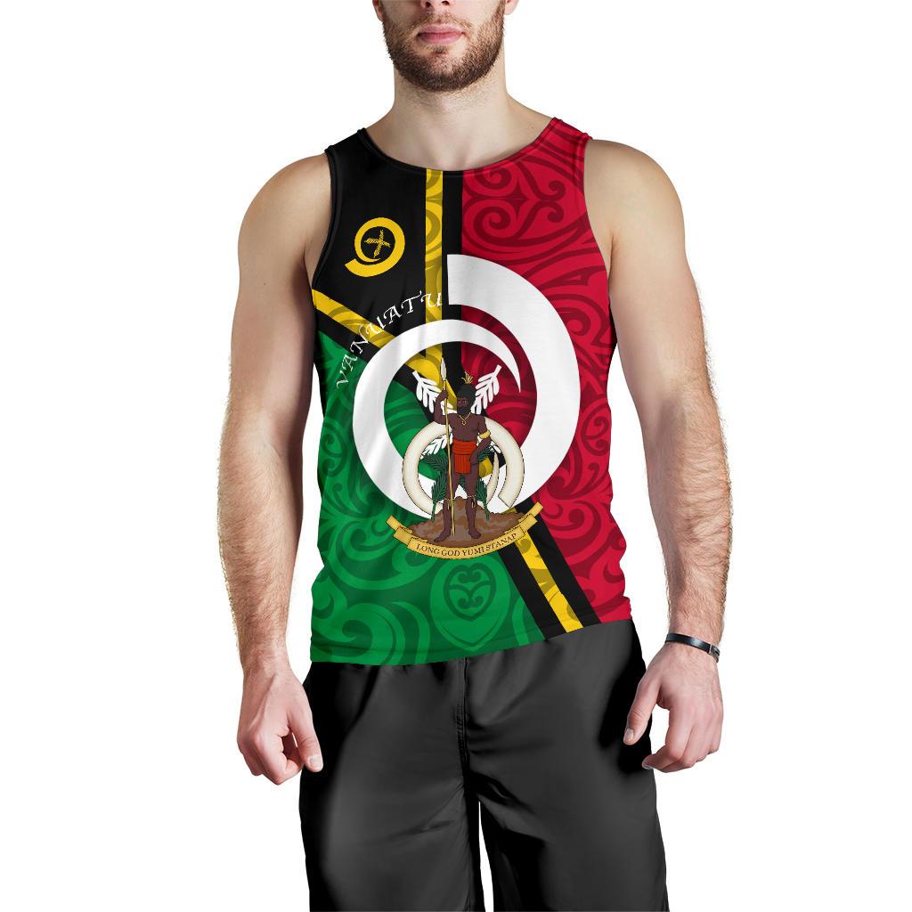 Vanuatu Flag Design Men Tank Top - Polynesian Pride