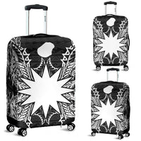 Nauru Polynesian Luggage Covers Map Black Black - Polynesian Pride