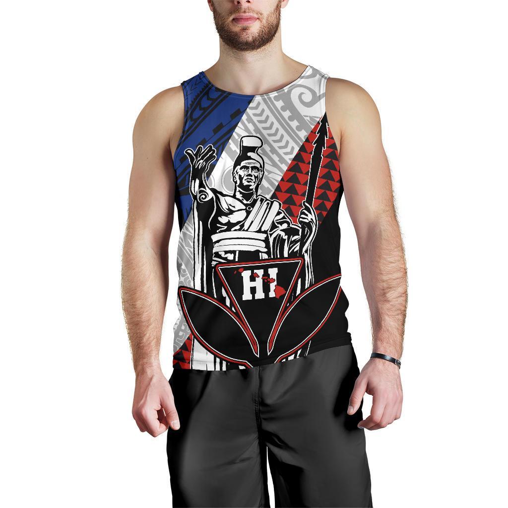 Hawaii Kanaka Cover Kakau Polynesian King Men's Tank Top - Polynesian Pride