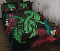 Hawaii Turtle Polynesian Tropical Quilt Bed Set - Ghia Style Green - Polynesian Pride