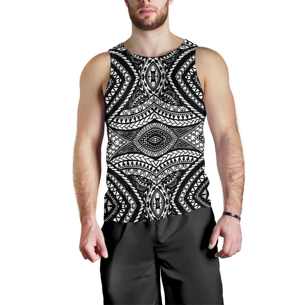 Micronesia Men's Tank Top - Micronesian Pattern Black - Polynesian Pride
