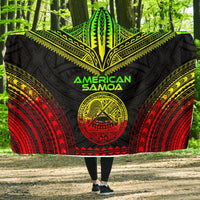 American Samoa Polynesian Chief Hooded Blanket - Reggae Version Hooded Blanket Reggae - Polynesian Pride