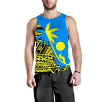 Palau Coconut Tree Men Tank Top K4 - Polynesian Pride