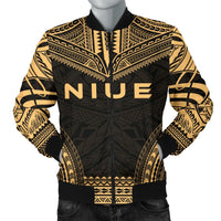 Niue Polynesian Chief Men's Bomber Jacket - Gold Version Gold - Polynesian Pride