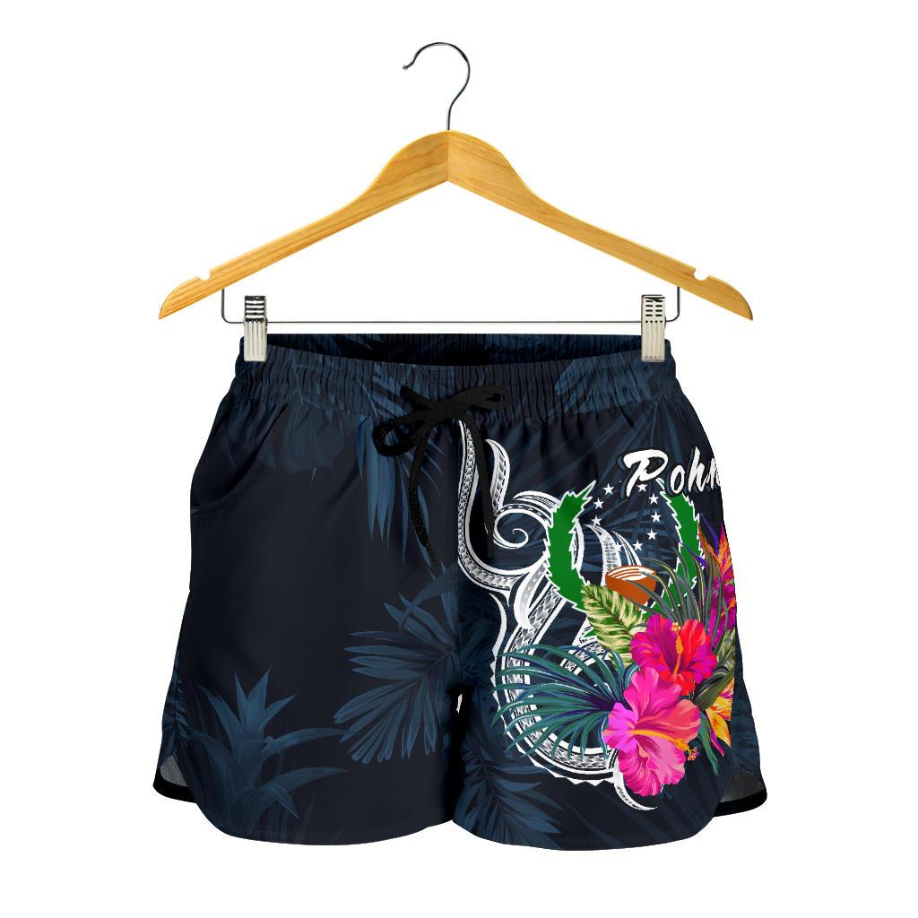 Pohnpei Micronesia Women's Shorts - Tropical Flower - Polynesian Pride