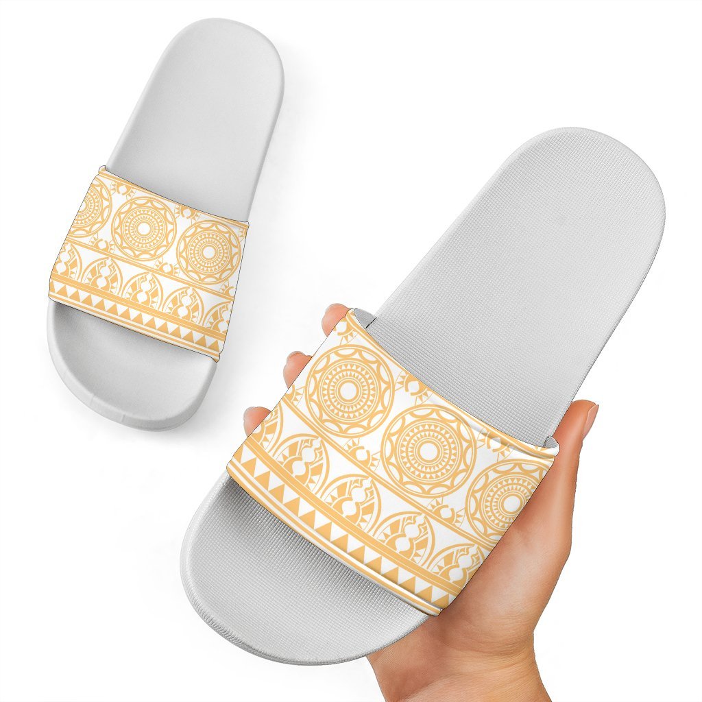 Polynesian Slide Sandals 34 White - Polynesian Pride