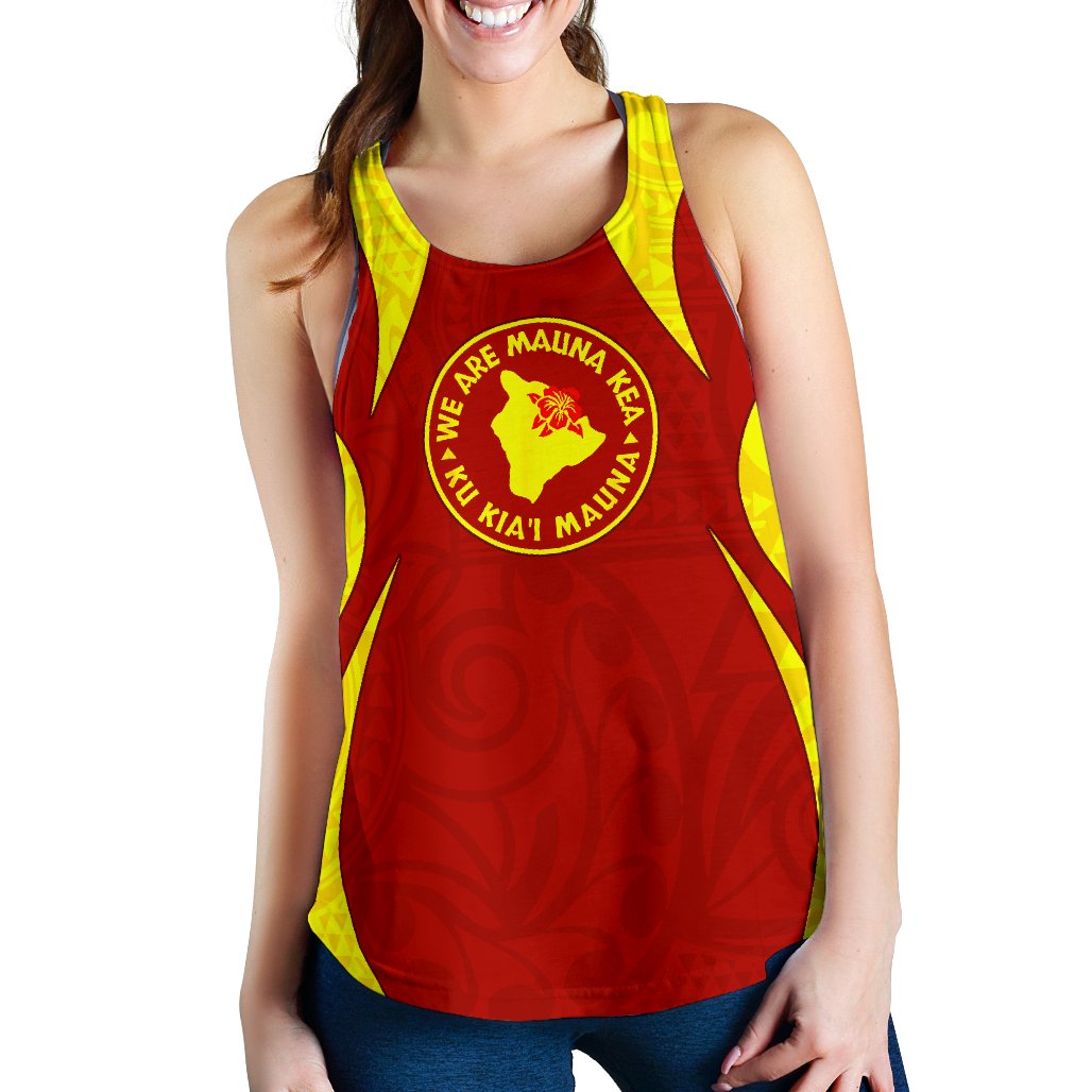 Mauna Kea Women's Racerback Tank 05 Red - Polynesian Pride