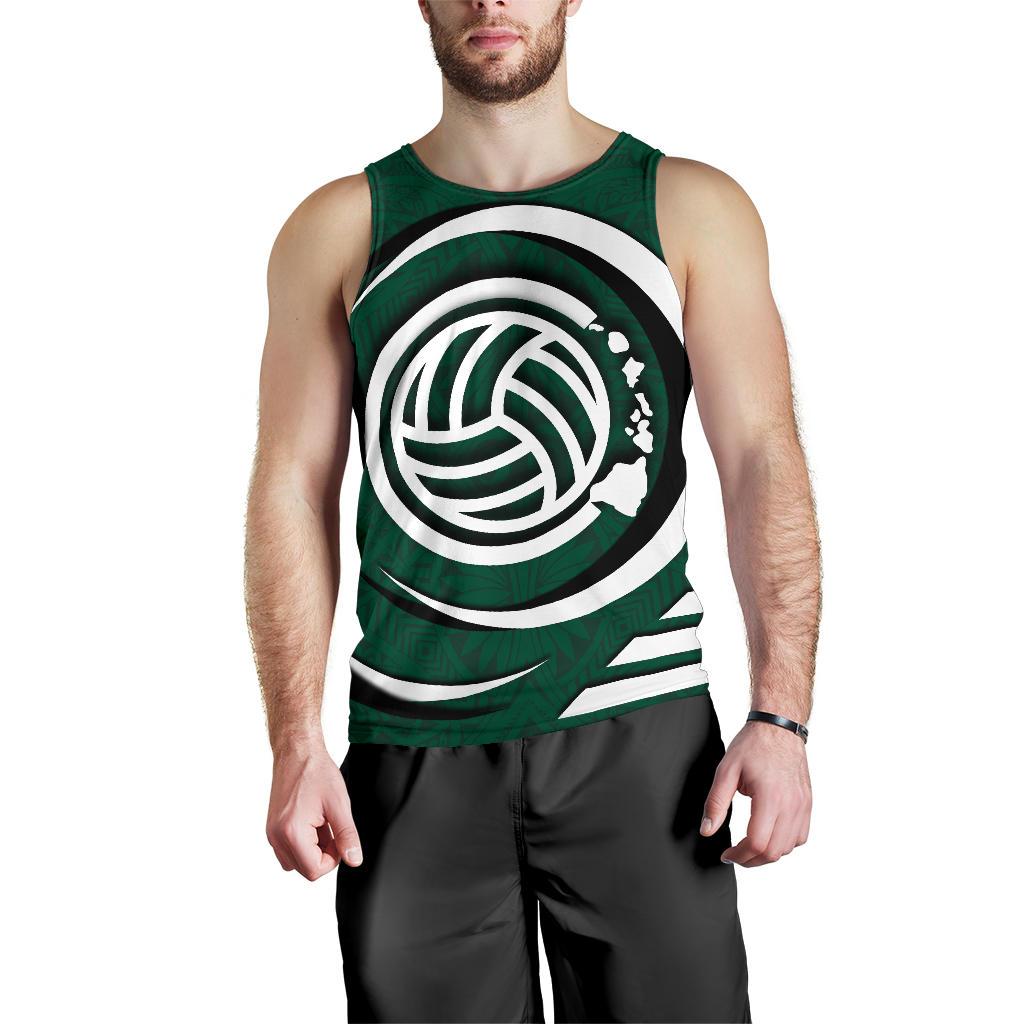 Polynesian Hawaii Men's Tank Top - Volleyball Hawaii Map - Polynesian Pride