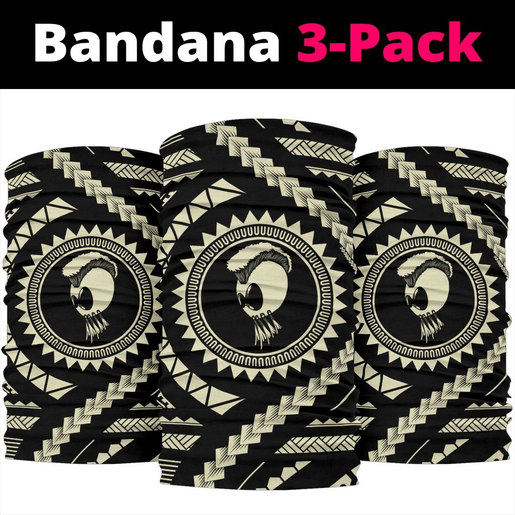 Hawaiian Ikaika Warrior Beige Bandana 3-Pack - Polynesian Pride