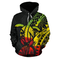 Hawaiian Ohana Reggae Turtle Pullover Hoodie - Polynesian Pride