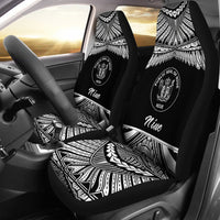 Niue Polynesian Car Seat Covers - Pride White Version Universal Fit White - Polynesian Pride