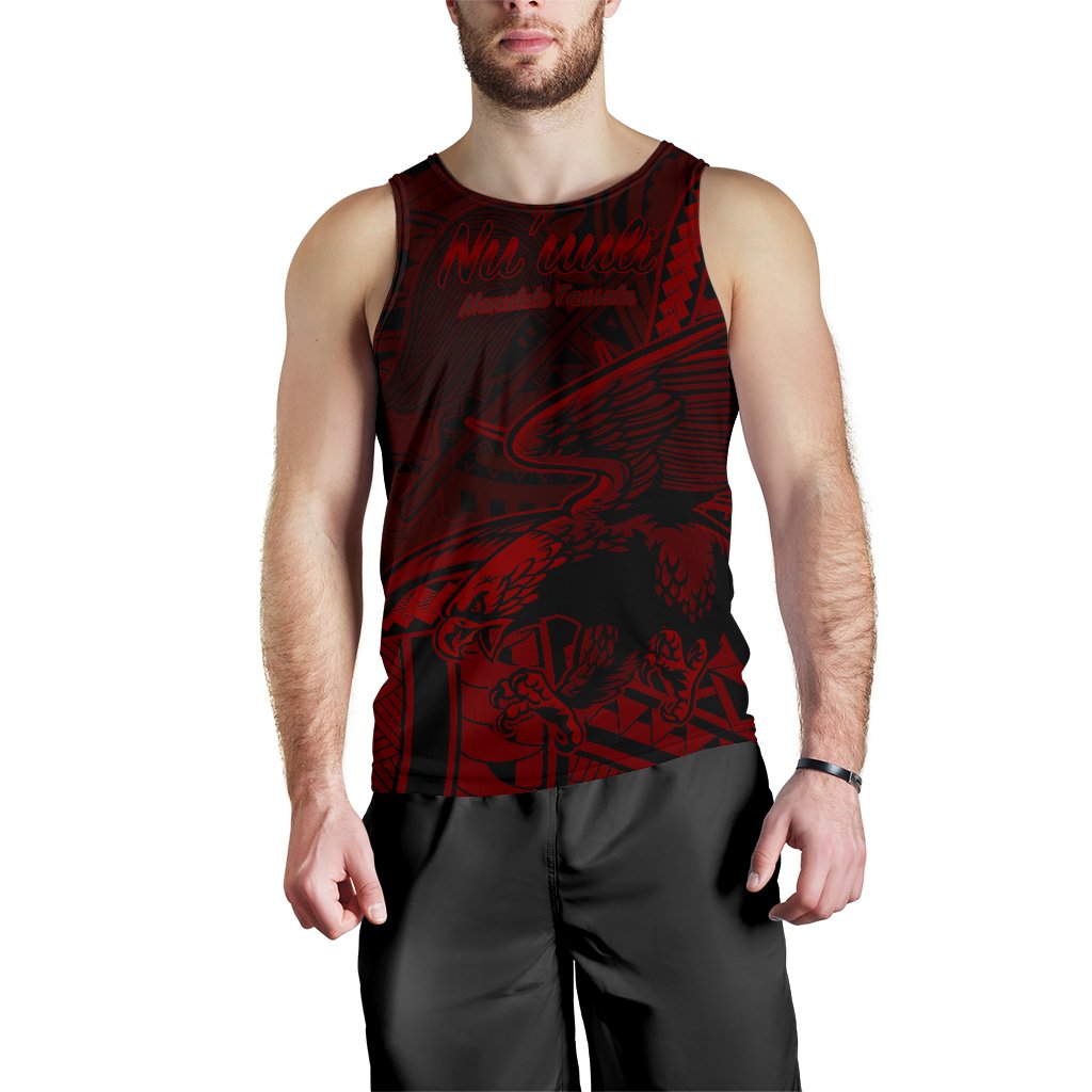 American Samoa Men's Tank Top - Nu'uuli Red Polynesian Patterns - Polynesian Pride