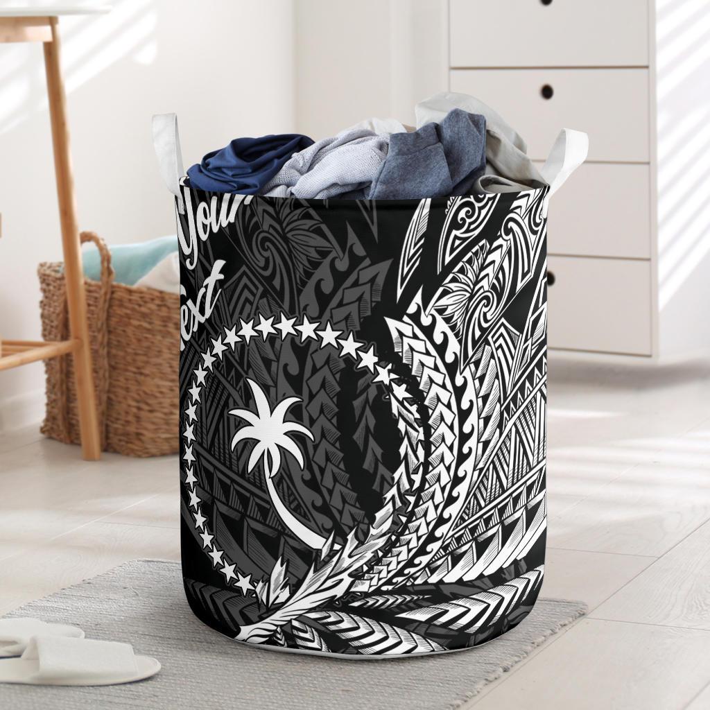 Chuuk State Laundry Basket - Custom Personalised Wings Style Laundry Basket - Chuuk State One Size Black - Polynesian Pride