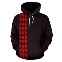 Polynesian Kakau Three Turtle Map of Hawaii Hoodie Red - Polynesian Pride
