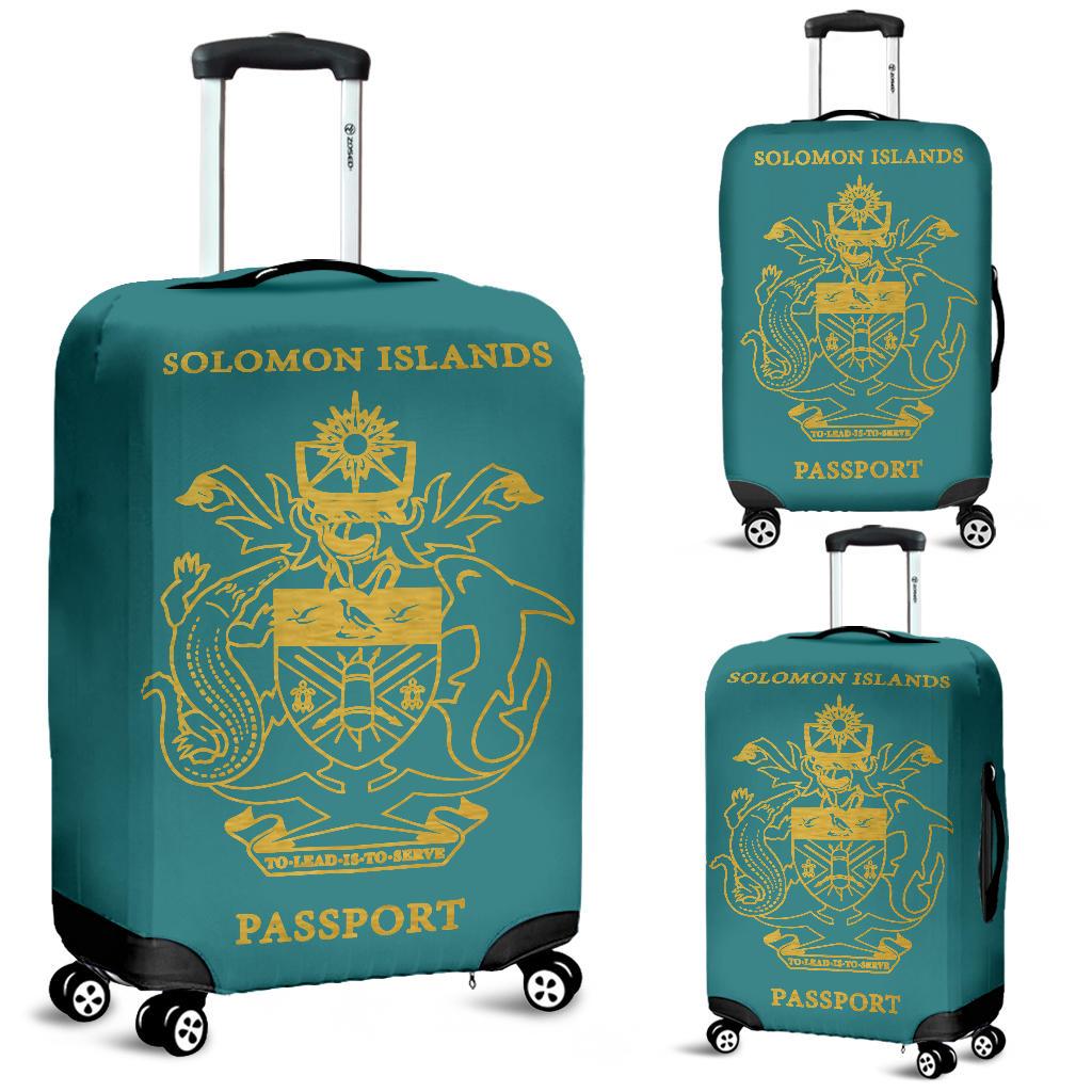Solomon Islands Passport Luggage Covers Green - Polynesian Pride