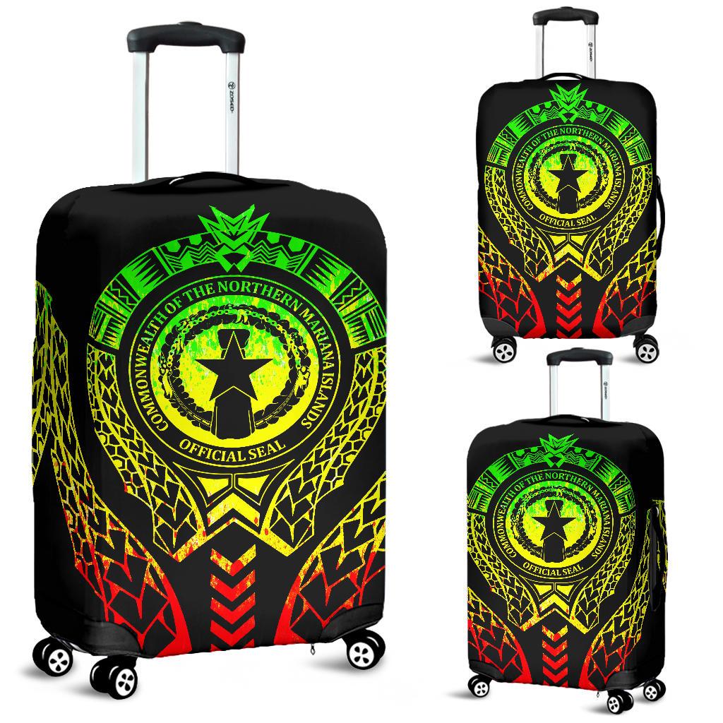 Northern Mariana Islands Luggage Cover - Micronesian Tribal Reggae Mix - Polynesian Pride