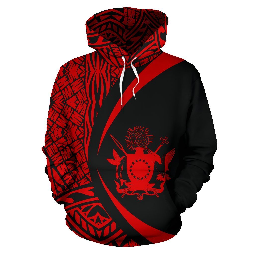 Cook Islands Polynesian Hoodie Circle Style 01 Unisex Black - Polynesian Pride