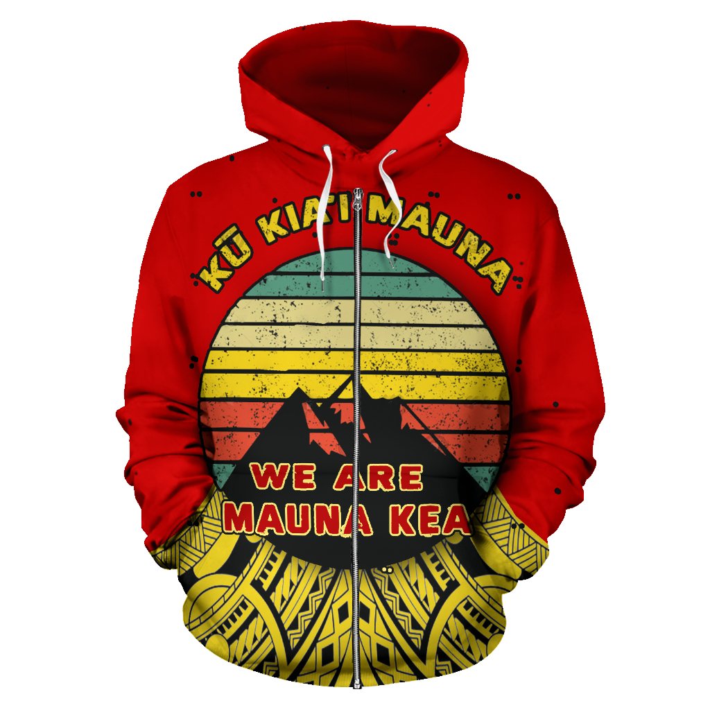 Mauna Kea Zip Hoodie We are Mauna Kea - Polynesian Pride