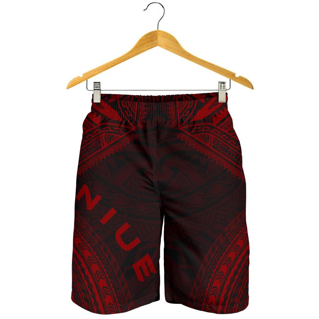 Niue Men's Shorts - Polynesian Chief Red Version - Polynesian Pride