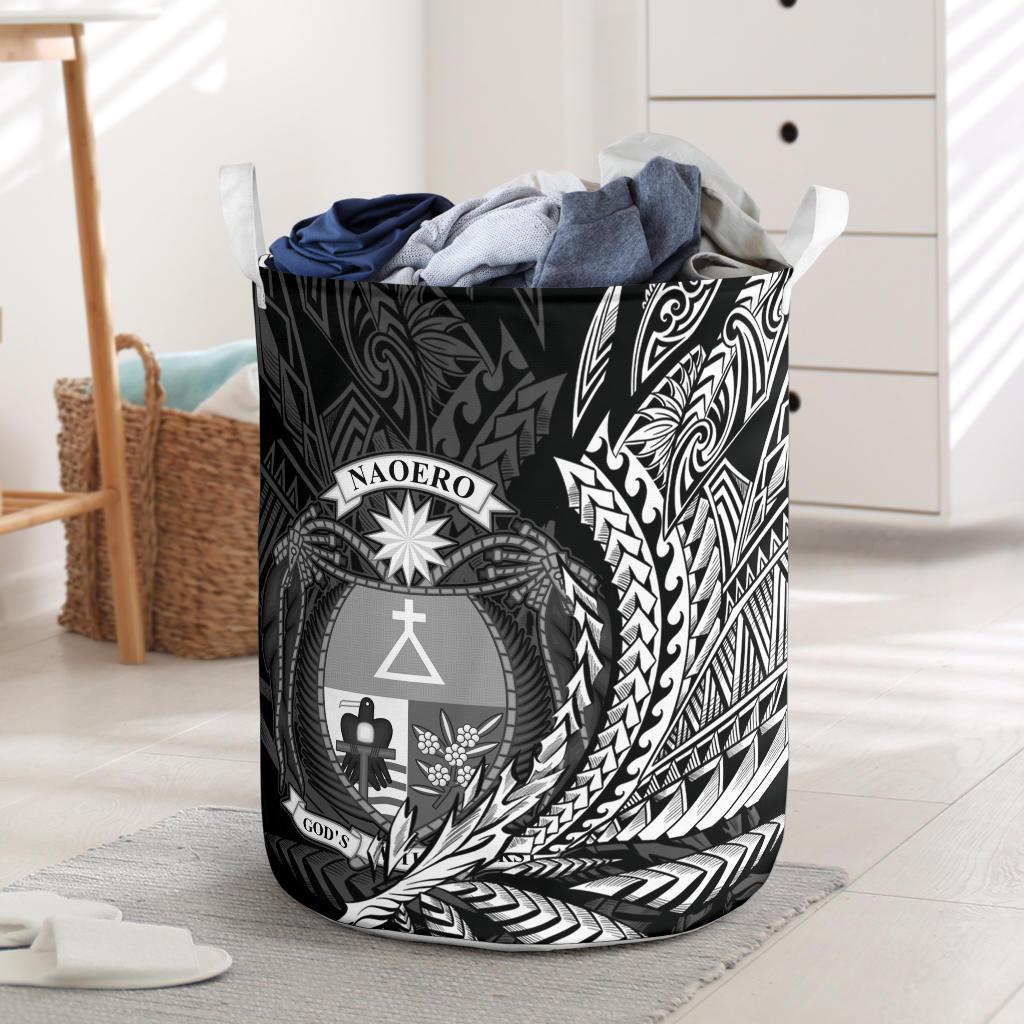 Nauru Laundry Basket - Wings Style Laundry Basket - Nauru One Size Black - Polynesian Pride