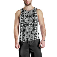 Polynesian Men Tank Top 31 Black-White - Polynesian Pride