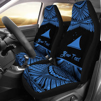 Tokelau Polynesian Custom Personalised Car Seat Covers - Pride Blue Version Universal Fit Blue - Polynesian Pride
