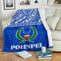 Pohnpei Premium Blanket - Micronesian Blue Version White - Polynesian Pride