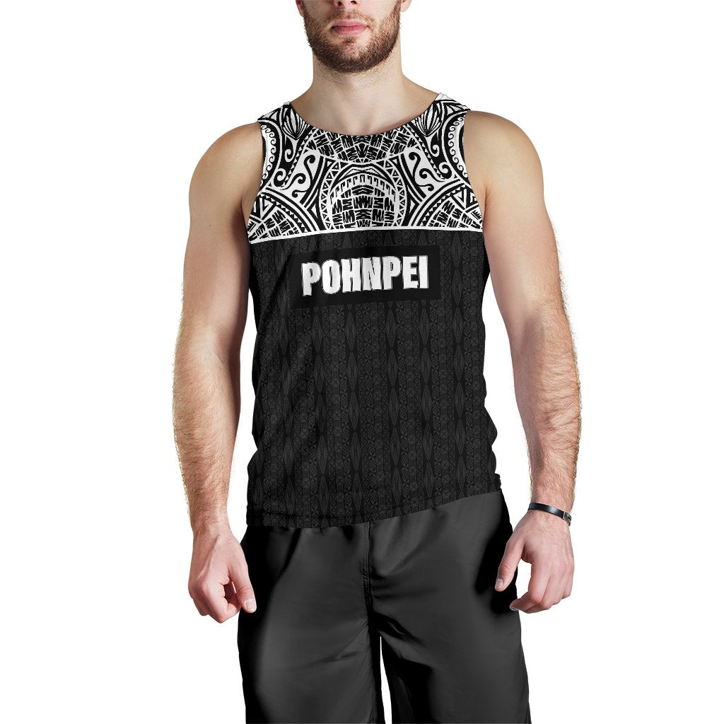 Pohnpei Men's Tank Top Black - Polynesian Pride