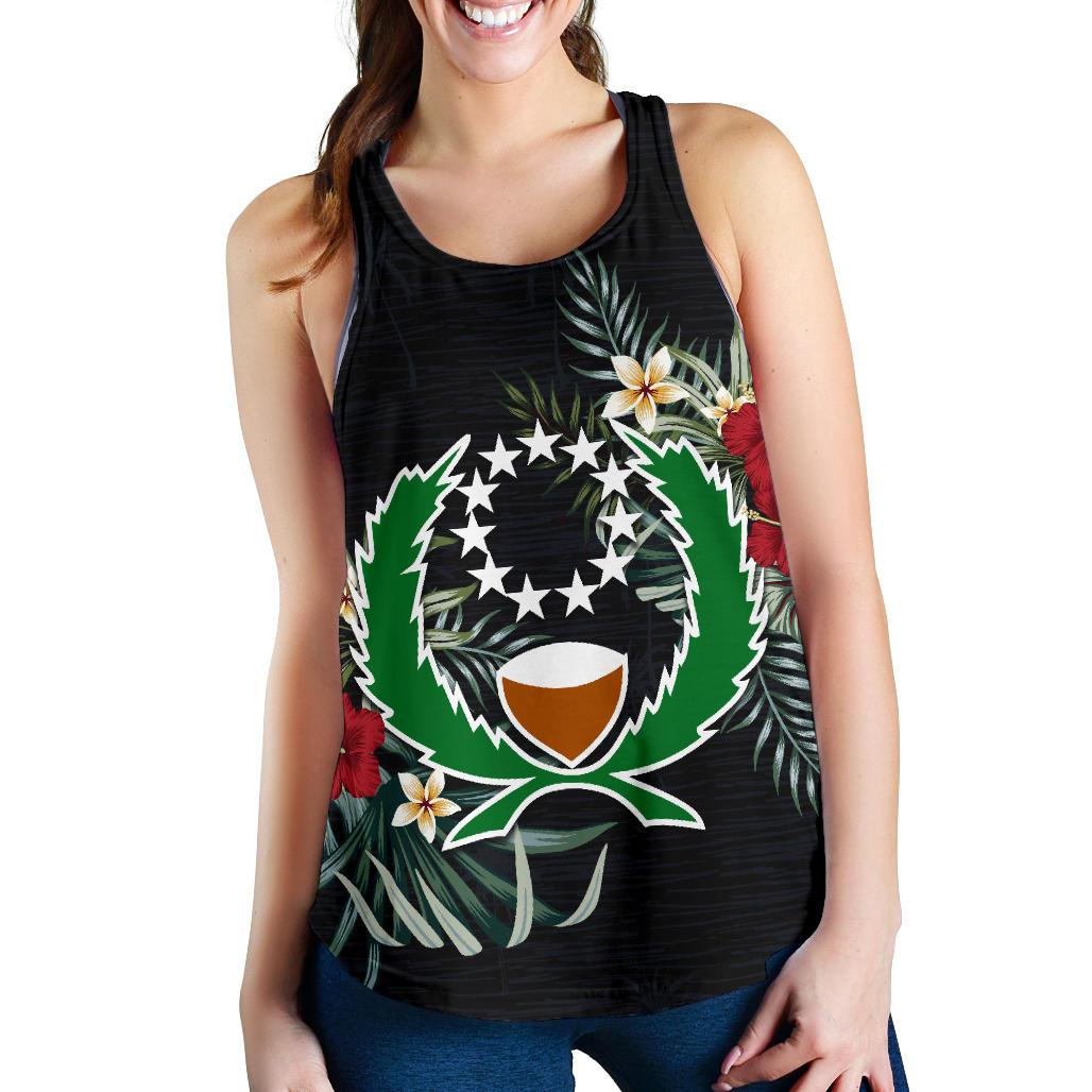 Pohnpei Hibiscus Women's Racerback Tank A25 - Polynesian Pride