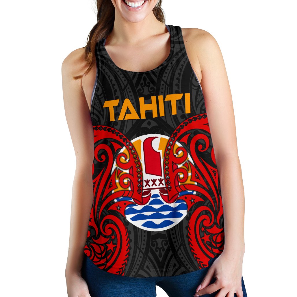 Tahiti Polynesian Women's Racerback Tank - Tahitians Spirit - Polynesian Pride