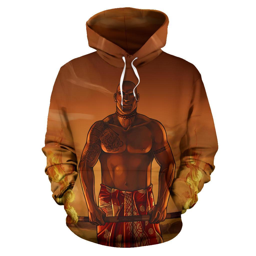 Samoan Hoodie Samoa Warrior Fire - Polynesian Pride