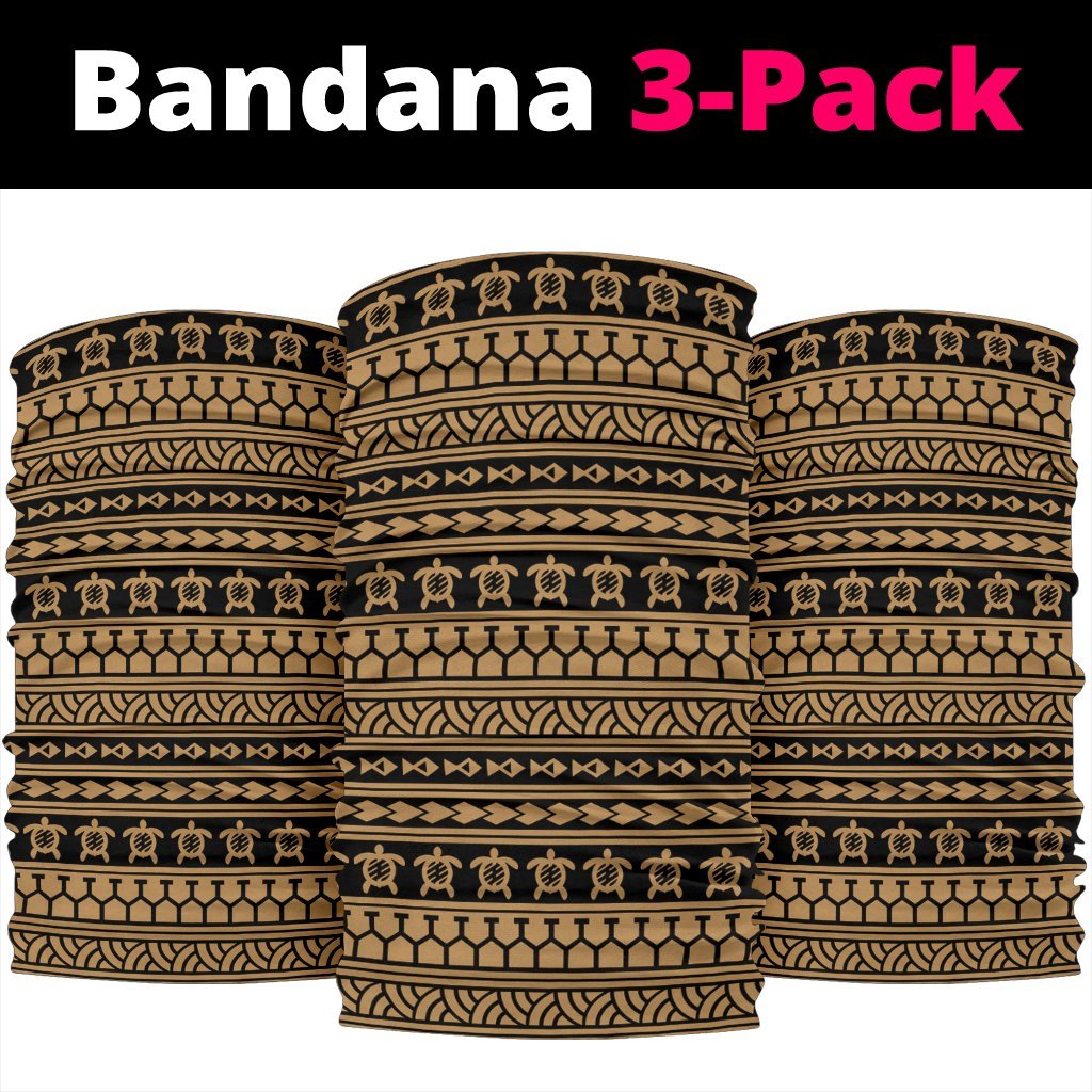 Polynesian Tattoo Tribal Gold Bandana 3 - Pack - Polynesian Pride