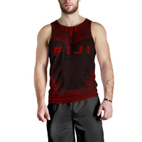 Fiji Men's Tank Top - Polynesian Chief Red Version Red - Polynesian Pride