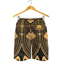 Samoa Polynesian Men's Shorts - Samoa Reggae Seal with Polynesian Tattoo - Polynesian Pride