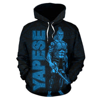 Yap Hoodie Micronesia Yapese Warrior Blue - Polynesian Pride