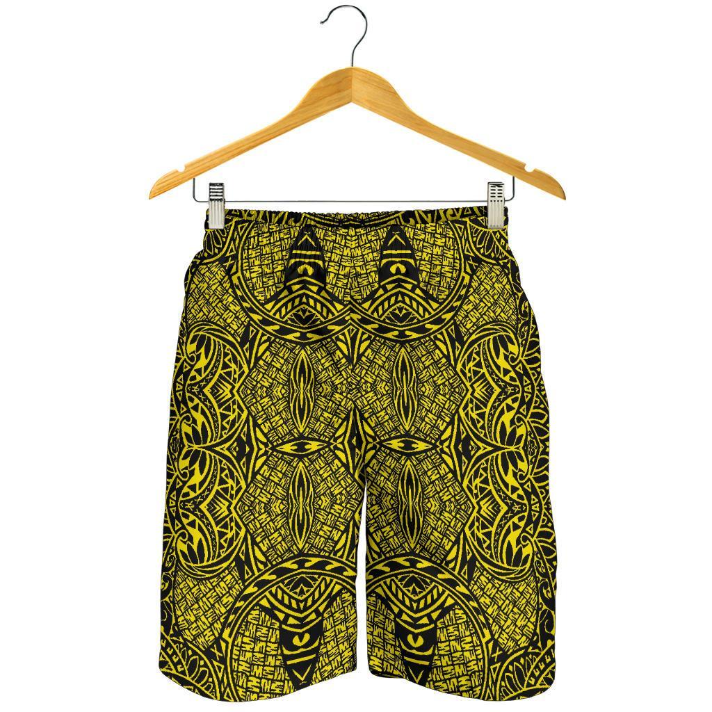 Polynesian Lauhala Mix Yellow Men's Short - Polynesian Pride